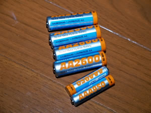 rechargeable batteries.